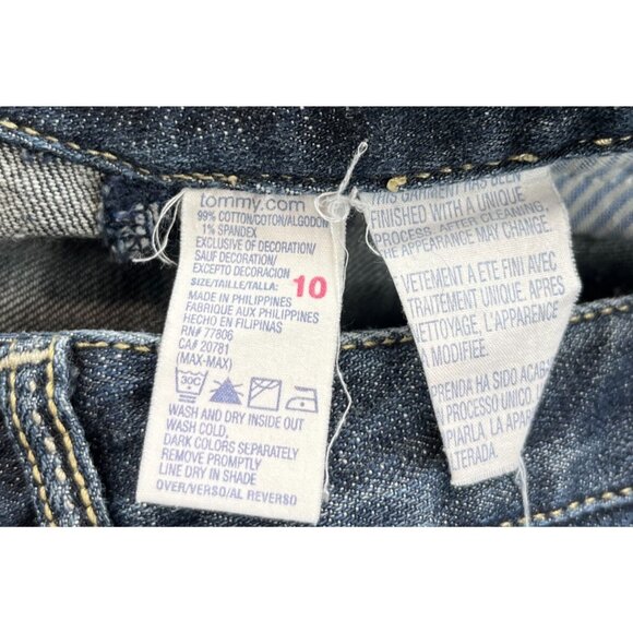 Vintage Tommy Hilfiger Jeans Women 10 Blue Bootcut Stretch Max Max Y2K Denim - Picture 4 of 13
